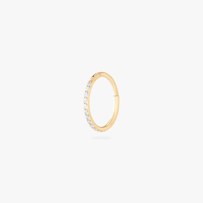 10mm seamless pave clicker in gold color color:null|gold