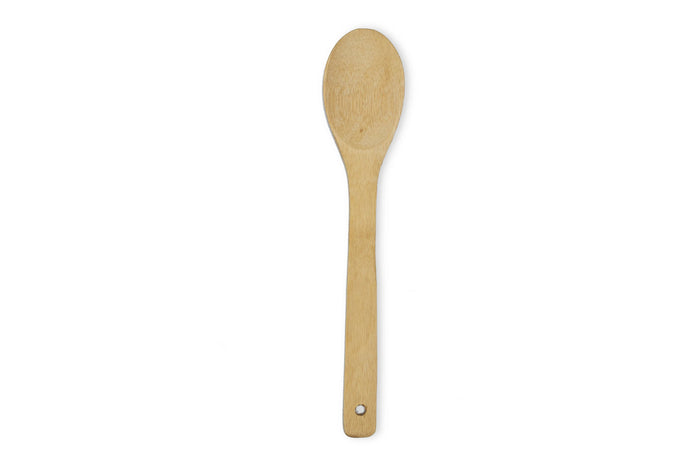 EcoBamboo 12 Inch Bamboo Wooden Spoon - Nonstick Cookware Safe by Crumble Crate