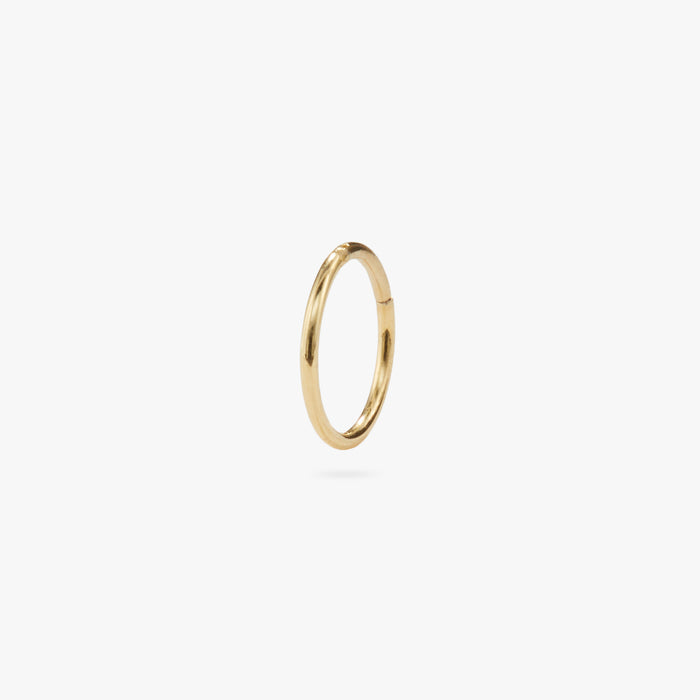 This is a silver clicker earring color:null|gold