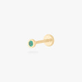 14k emerald bezel flatback color:null|14k gold