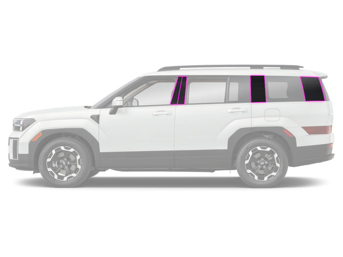 2024-2026 Hyundai Santa Fe | 8 Piece (B, C and D Pillars) | Multiple Colors Available | Pillar Protector Kit