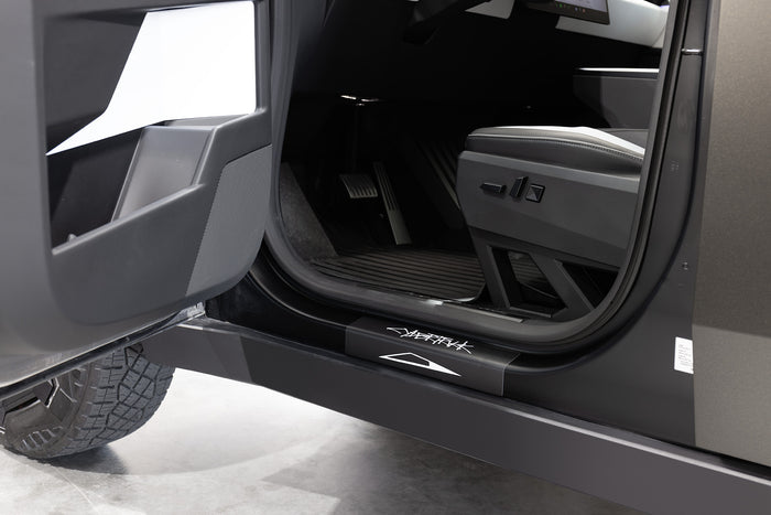 2024+ Tesla Cybertruck |  Door Sill Protectors (4 Piece) | Graphic Overlay  | Many Styles/Colors Available