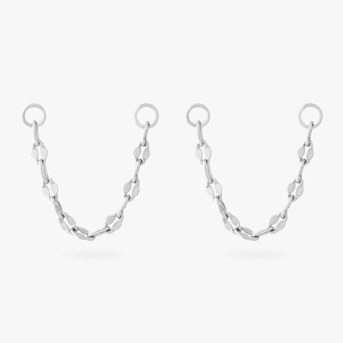 30mm silver lip chain [pair] color:null|silver