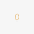 This is an image of a gold-toned titanium clicker with a 5mm diameter and a hinge closure.