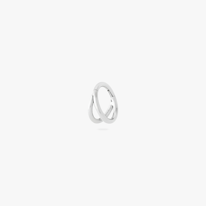 5mm silver double clicker on a white background