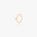 gold clicker with a cz bezel accent stone color:null|gold/clear
