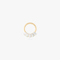 front set clicker with cz baguette stones in 8mm color:null|gold