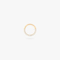 8mm seamless front set pave clicker in gold color:null|gold