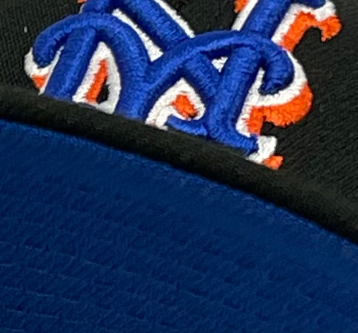"KIDS" NEW YORK METS (BLACK) NEW ERA 59FIFTY FITTED (ROYAL UNDER VISOR)
