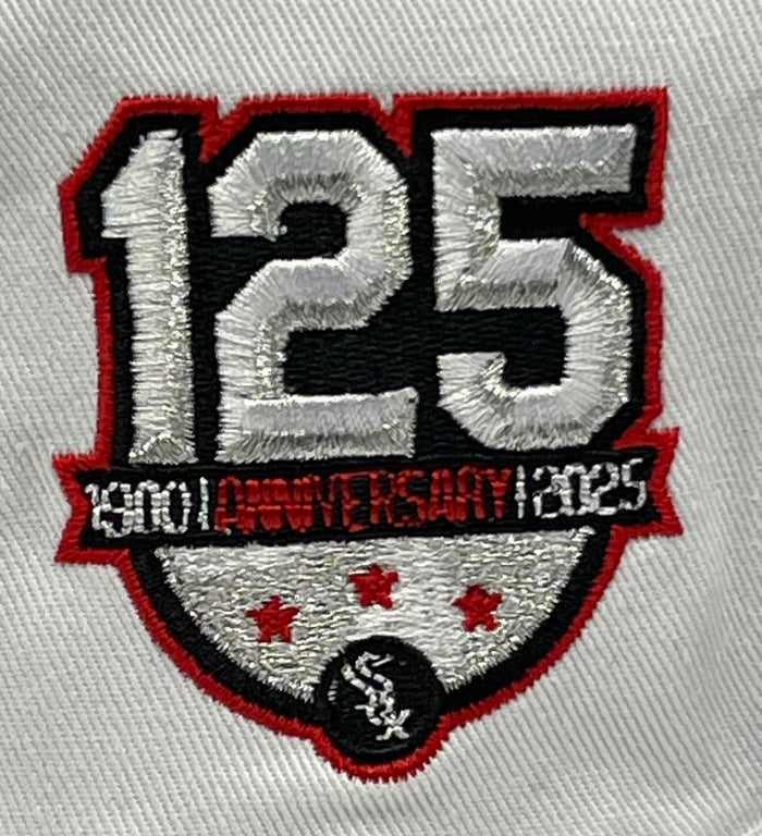 CHICAGO WHITESOX (WHITE) (125TH ANN) " 1901-2025" NEW ERA 59FIFTY FITTED