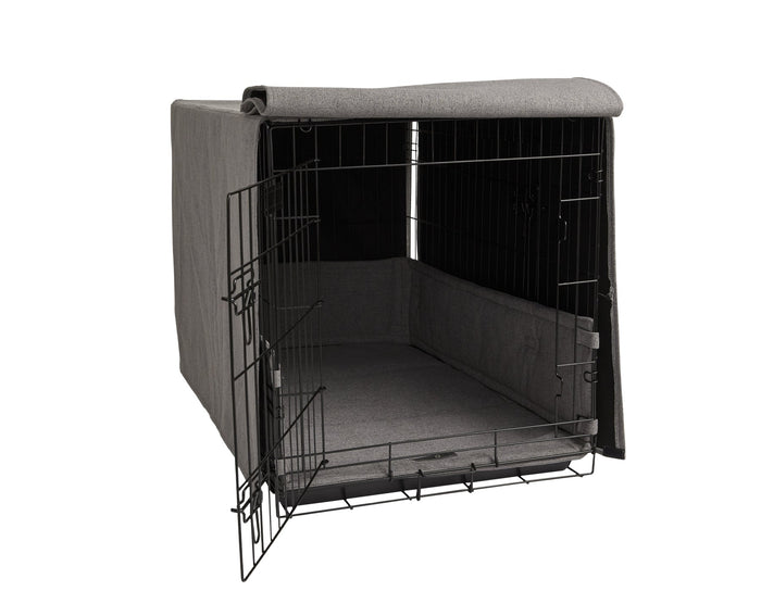 All in 1 Crate Kit Set- 5 pc includes Wire CrateDog BedsFound My AnimalSmall