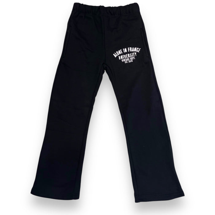 ALONE IN FRANCE UNIVERSITY FLARE (BLACK) JOGGER