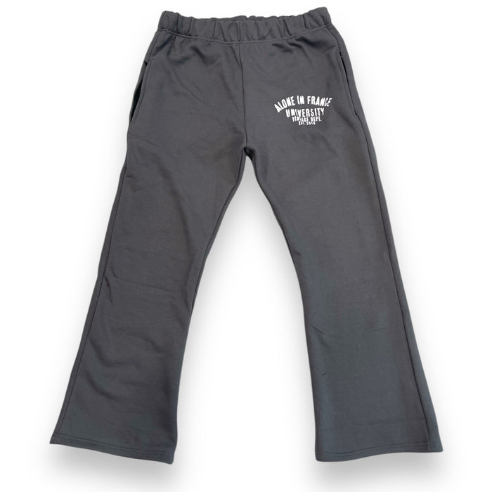 ALONE IN FRANCE UNIVERSITY FLARE (SMK GREY) JOGGER