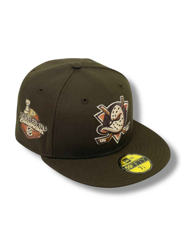 ANAHEIM MIGHTY DUCKS (BROWN) "2007 STANLEY CUP CHAMPS" NEW ERA 59FIFTY FITTED