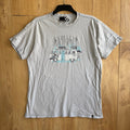 Animal Surf Camper Van Graphic T Shirt Grey Y2K Embroidered Size L