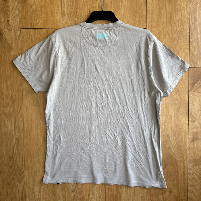 Animal Surf Camper Van Graphic T Shirt Grey Y2K Embroidered Size L