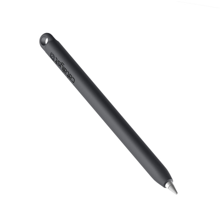 The Catalyst Case US Apple Pencil (Gen 1) Grip Case in black features “GEPINSO” printed near the top and a white tip, with a small hole by the upper end, shown diagonally on a white background.