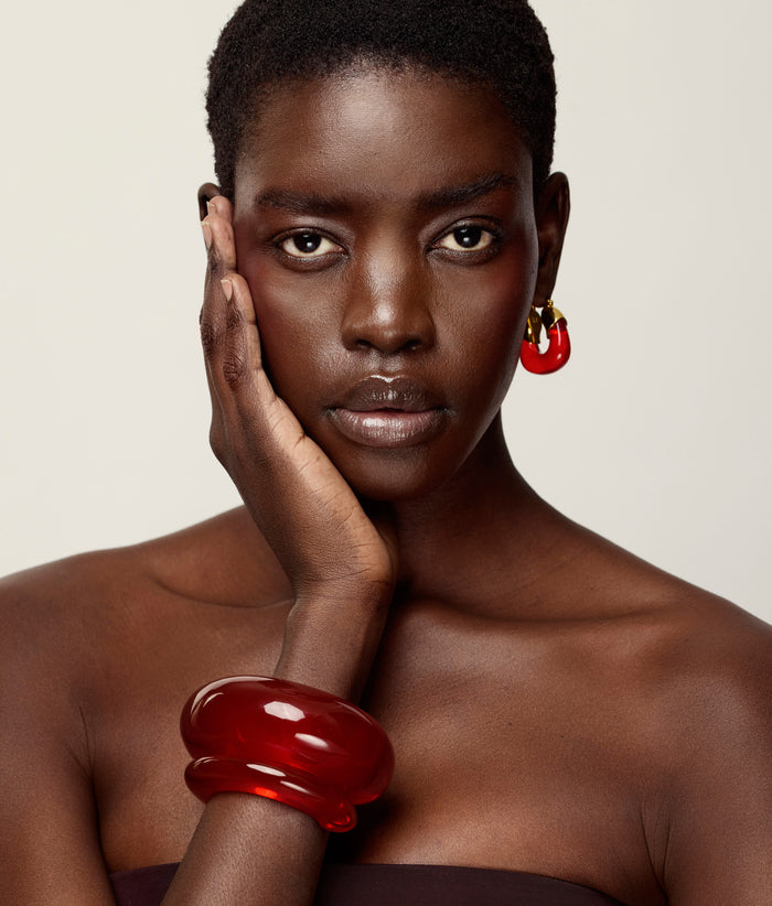 Arc Cuff in Cherry