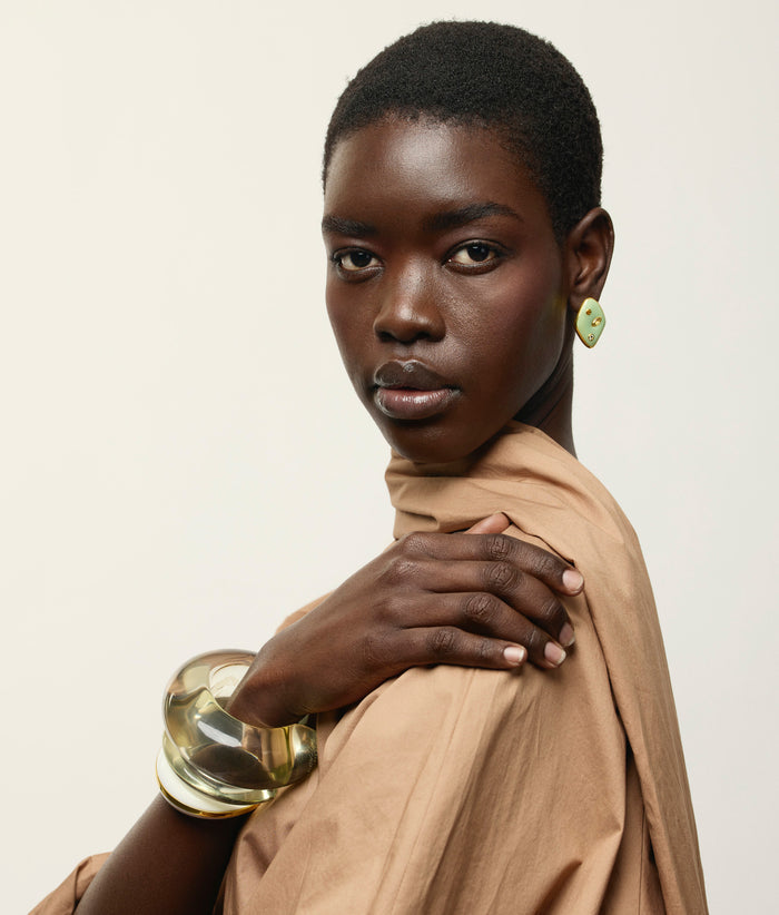 Arc Cuff in Lime