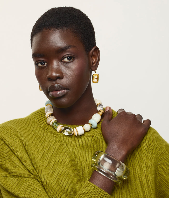Arc Cuff in Lime