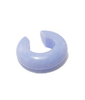 Arc Cuff in Marbled Blue Lace. Chunky light blue resin bracelet
