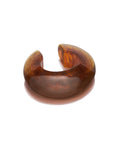 Arc Cuff in Tortoise. Domed cuff bracelet in tortoise-colored resin