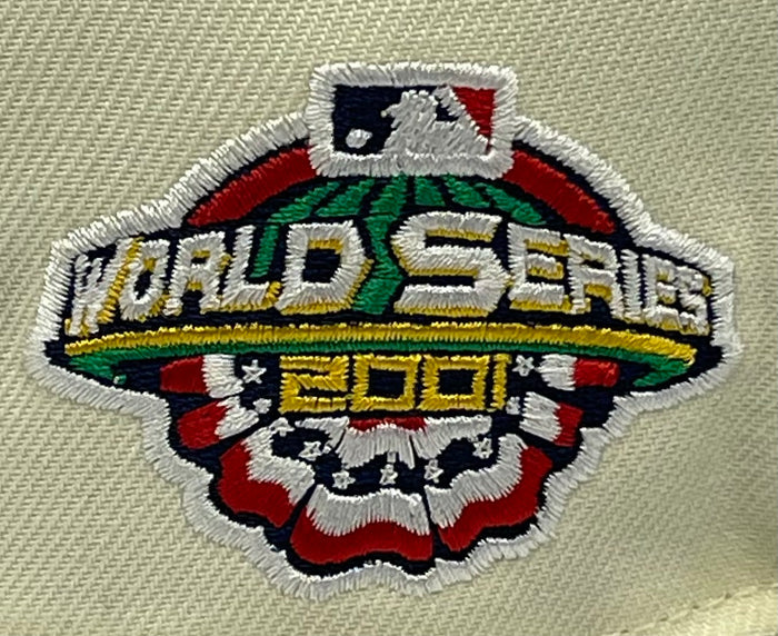 ARIZONA DIAMONDBACKS (OFF-WHITE) (2001 WS) NEW ERA 59FIFTY FITTED (PURPLE UNDER VISOR)