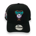 ARIZONA DIAMONDBACKS (BLACK) (2001 WS CHAMPIONS) "9FIFTY AFRAME" TRUCKER NEW ERA SNAPBACK