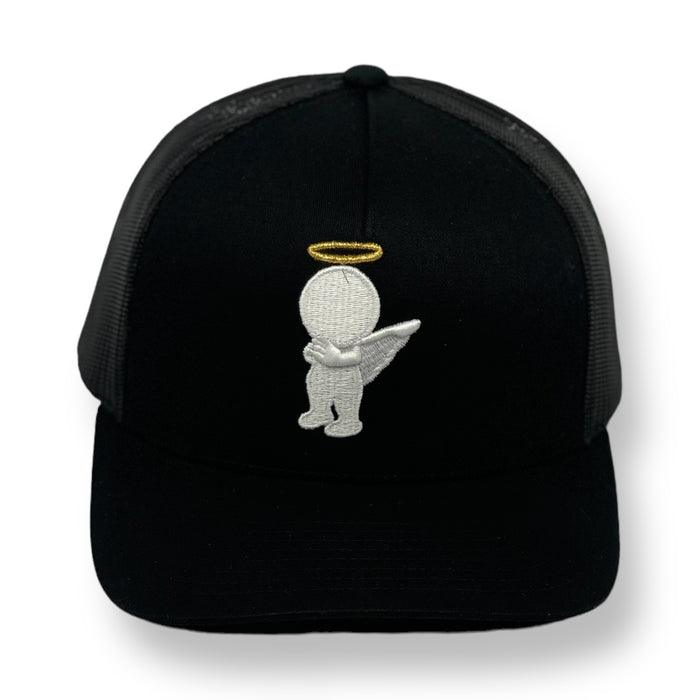 ARTFUL ANGEL BLACK TRUCKER SNAPBACK