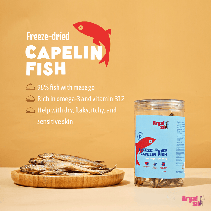 AryaSit! Freeze-Dried CapelinDog TreatsFound My Animal