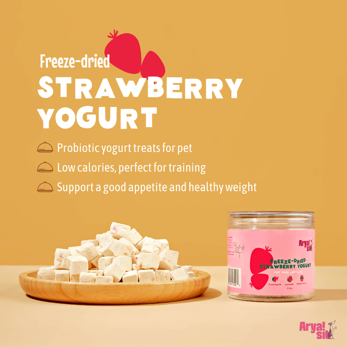 AryaSit! Freeze-Dried Strawberry YogurtDog TreatsFound My Animal