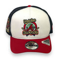 ATLANTA BRAVES (WHITE) (1995 WS CHAMPIONS) TRUCKER MESH AFRAME NEW ERA 9FIFTY SNAPBACK