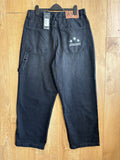 Avirex AVX Black Carpenter Jeans Wide Leg Baggy Workwear Skater Size M