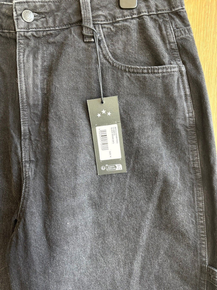 Avirex AVX Black Carpenter Jeans Wide Leg Baggy Workwear Skater Size M