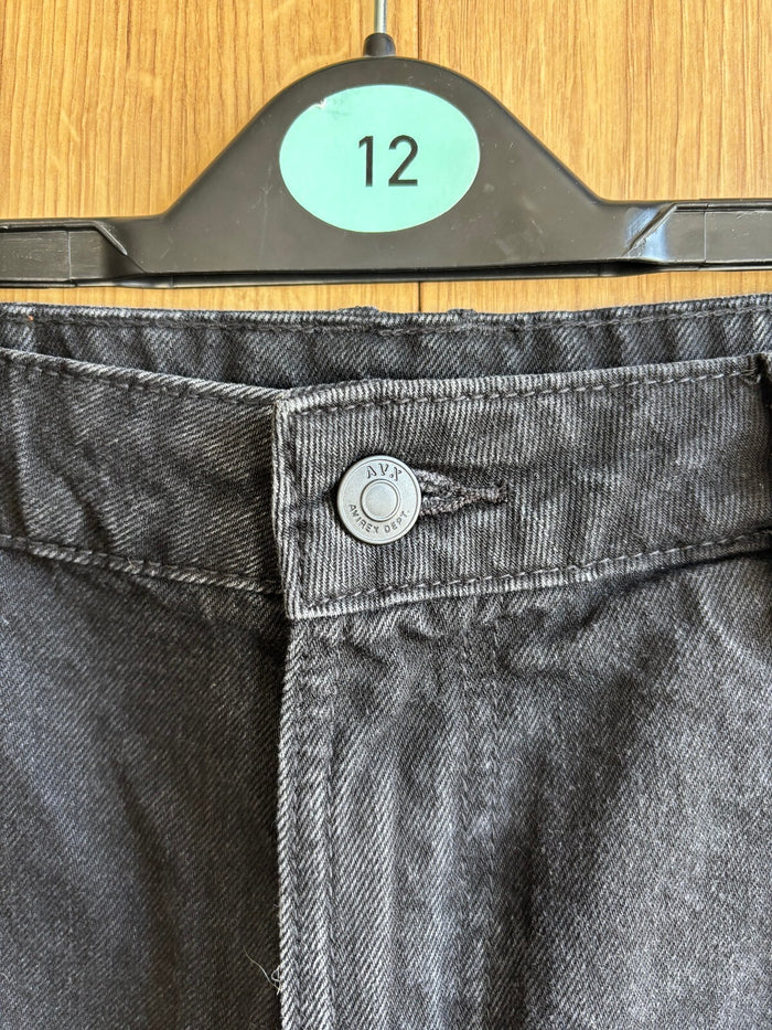 Avirex AVX Black Carpenter Jeans Wide Leg Baggy Workwear Skater Size M