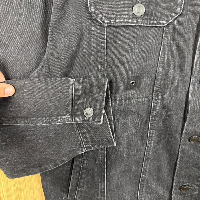AVX By Avirex Black Denim Jacket Trucker Overshirt Men's Medium RRP £120