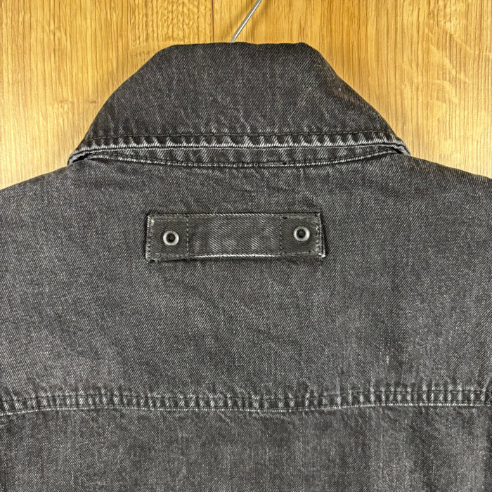 AVX By Avirex Black Denim Jacket Trucker Overshirt Men's Medium RRP £120