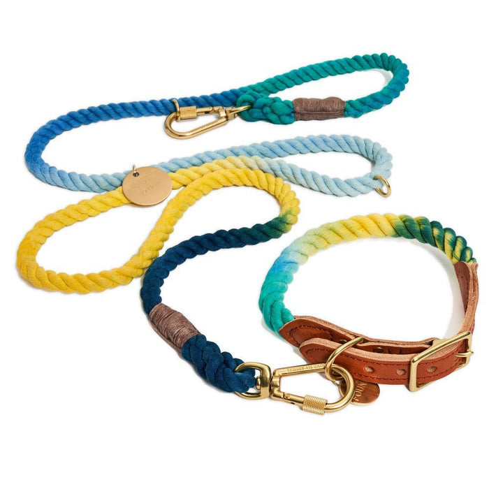 Azure Cotton Rope Dog Leash by Found My Animal, AdjustableShop LeashesFound My AnimalS