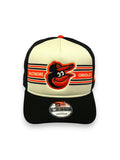 BALTIMORE ORIOLES (BANNER LOGO) A-FRAME TRUCKER MESH NEW ERA 9FIFTY SNAPBACK