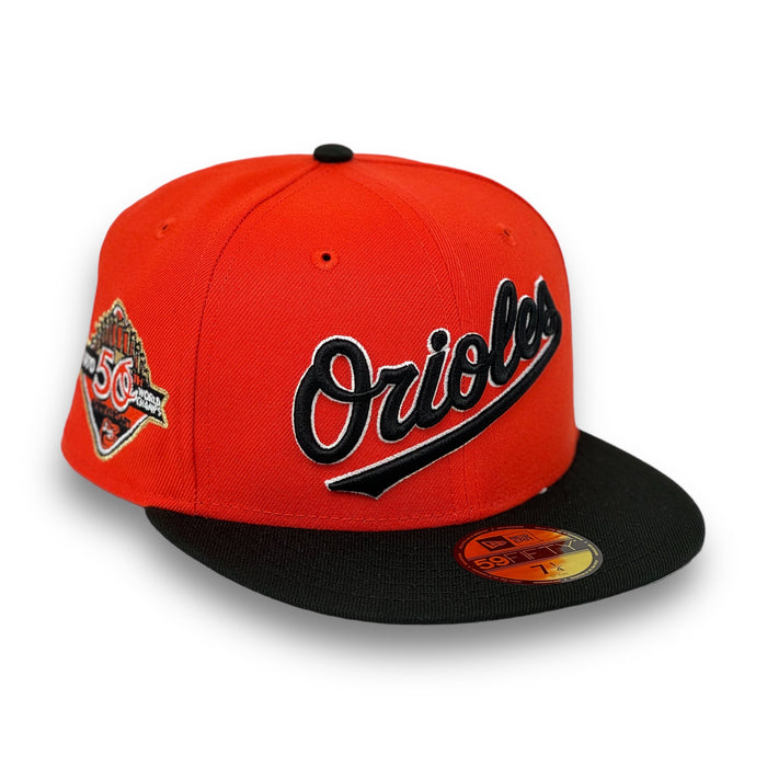 BALTIMORE ORIOLES (ORANGE) (50TH ANN) NEW ERA 59FIFTY FITTED
