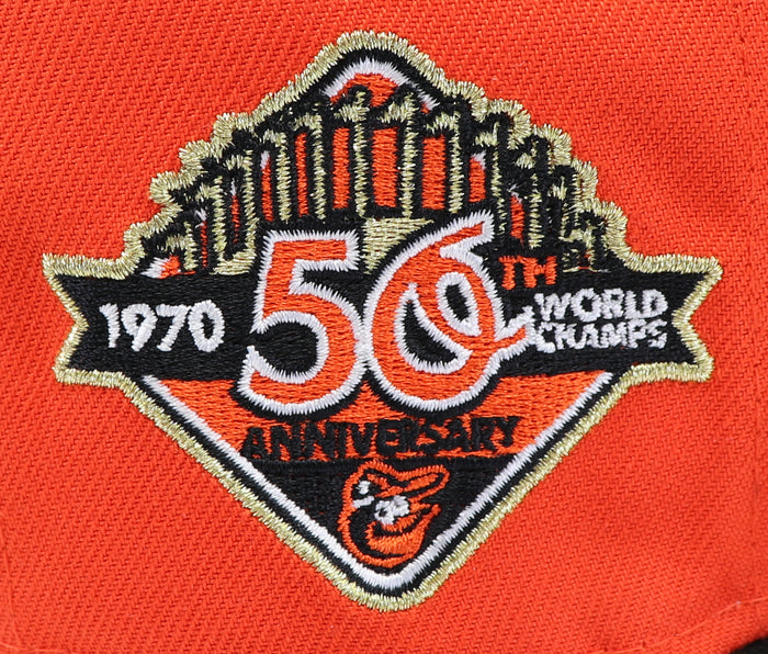 BALTIMORE ORIOLES (ORANGE) (50TH ANN) NEW ERA 59FIFTY FITTED