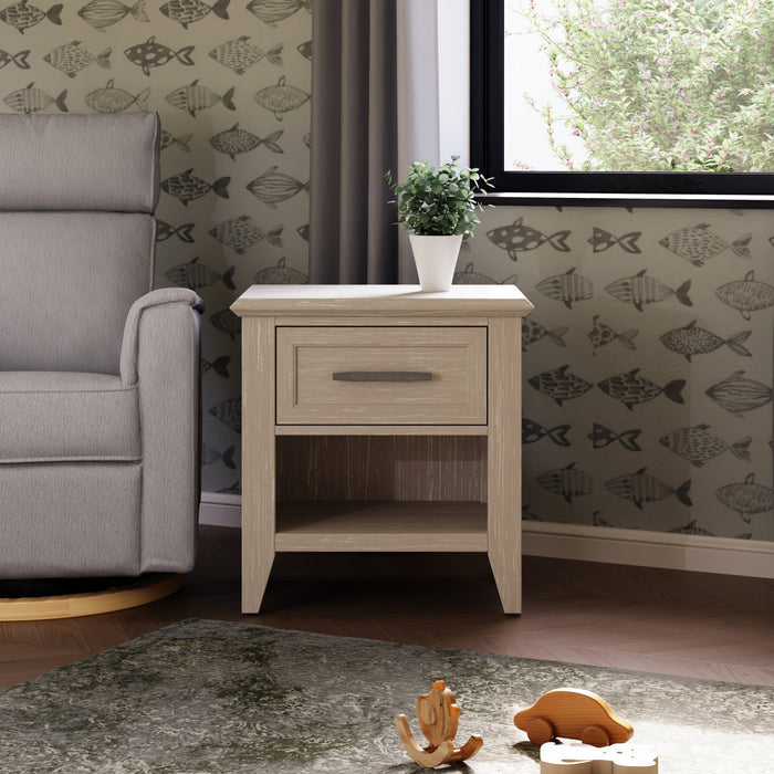B14460SDB,Monogram by Namesake,Barrow Nightstand in Sandbar