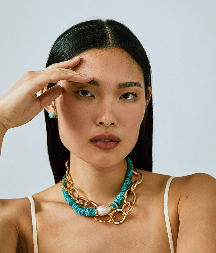 Bay Studs in Turquoise