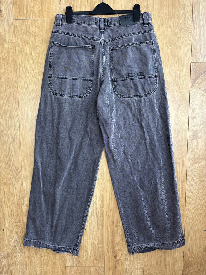 BDG Urban Outfitters Baggy Wide Leg Jeans Grey Purple Tint W32 Y2K Skater