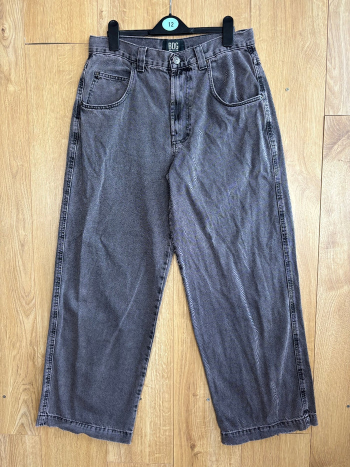 BDG Urban Outfitters Baggy Wide Leg Jeans Grey Purple Tint W32 Y2K Skater