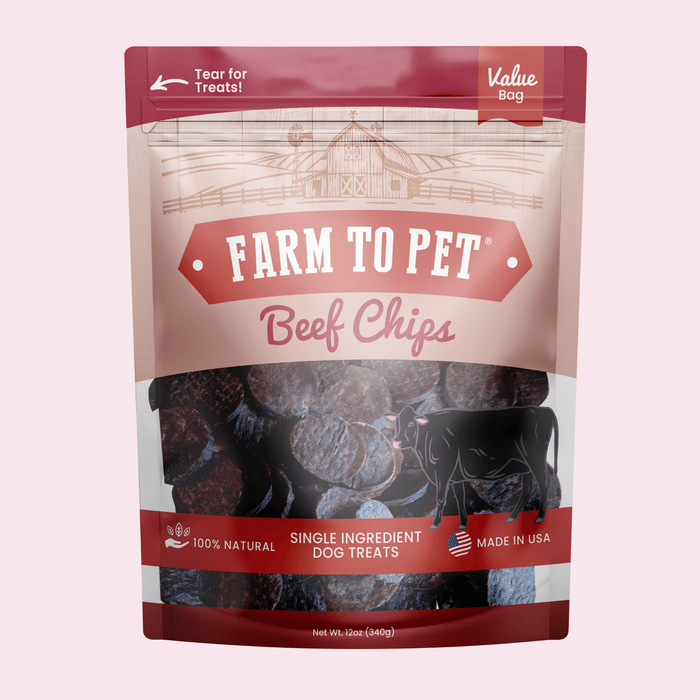 Beef Chips Dog Treats | Single-Ingredient Healthy Treats for DogsDog TreatsFound My AnimalValue 12oz