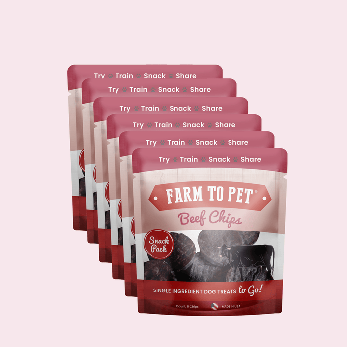 Beef Chips Snack Pack Bundles | Dog Treats for Training & TravelDog TreatsFound My Animal6 Pack
