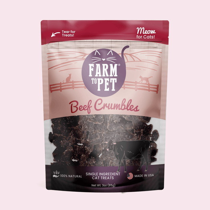 Beef Crumbles Cat Treats | High Protein Treats for CatsCat TreatsFound My Animal