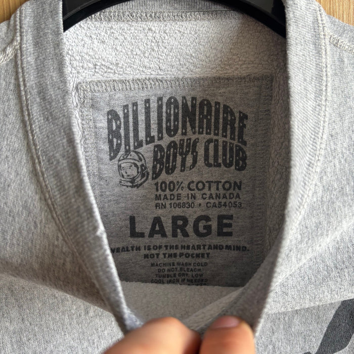 Billionaire Boys Club Astronaut Crewneck Sweatshirt Grey Large Made in Canada