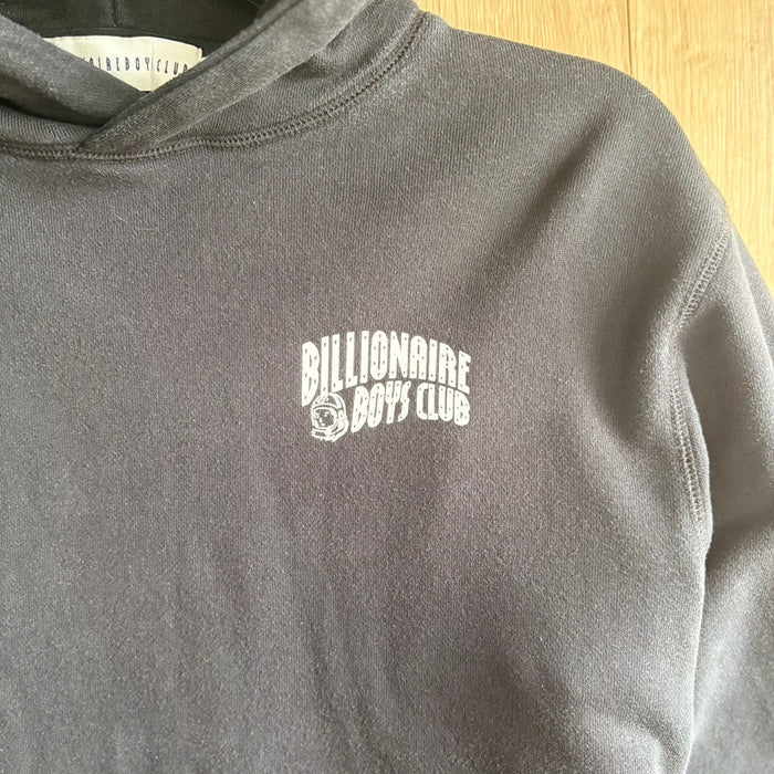 billionaire boys club black white logo thick hoodie size M